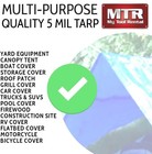 Mtr 5 Mil Ultimate Poly Tarp 6ft X 8ft Blue Tarp Heavy Duty Tarp Water Proof