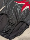 Long Sleeve Gk Elite Gymnastics Leotard Large Child Gunmetal Red Silver Mystique