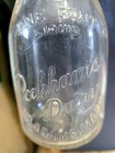 Vintage Peckham s Dairy No Adams Mass One Pint 1940 s Milk Bottle