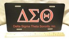 New Delta Sigma Theta Sorority Inc License Plate  Black Crimson Wall Car Desk