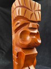 11  Vtg Carved Tiki Statue  Hawaiian Tribal Wood Totem Figure Warrior Sculpture