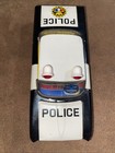 Nice Vintage Tin Friction Police Car Japan Toy Collector Clean Rolls Good