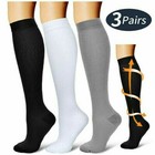 3 Pack Compression Socks  8-15mmhg  Moisture Wicking Support Stockings Men Women