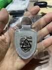 Genuine Porsche Gray Leather Crest Key Ring  2026 Design