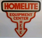 Large Old Vintage Advertising Sign Double Sided Vintage Homelite Chain Saws Sign