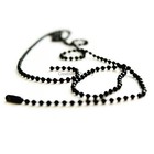 Lot 50 Ball Chain Necklaces 24  Silver Nickel Plated Or Black Epoxy 2 4mm Bead