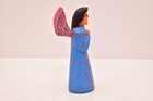 Mexican Oaxacan Wood Carved Angel Sculpture Figure 5 5  Signed Oaxaca Folk Art