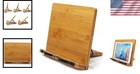 Book Stand Holder For Books  Adjustable Bamboo Reading Desk  Portable Metal