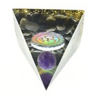 Orgone Pyramid Tiger s Eye Crystal With Obsidian   reiki Healing Chakra Meditation