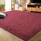 Lochas Ultra Soft Indoor Modern Area Rugs Fluffy Living Room 3  X 5  Burgundy