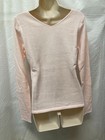 Lt Pink Ballet Pullover V Neck Fine Gauge Knit Sweater Ladies Sizes Celine Z0959
