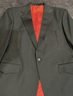 Vintage Men s Pagano West Tailored Apparel Western Style Black Blazer Size 42r
