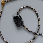 Antique Pyu Agate Beads Necklace With Elephant Motif Carved Pendant