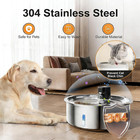 Dog Water Fountain  8l 2 1 Gal Stainless Steel For Large Dogs   Multi-pet