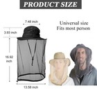 Mosquito Head Net Hat Outdoor Bee Bug Mesh Protection Sun Cap For Hiking Fishing