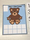  10  Bears Ten-frame Counting Mats- Laminated Activity Set - Class Set Of 10