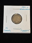 1941 C Newfoundland 10 Cents Silver Dime    feb357   circulated Canada 10c