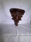 Syracuse Syroco Wood Wall Sconce Shelf Dark Hand Carved Look Florentine