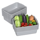 Cand Utility Bus Box Storage Bin With Handles  12-pack  Gray  17 5 x12 9 x4 7 