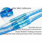 1000pcs 14-16 Gauge Blue Awg Heat Shrink Butt Wire Connectors Crimp Terminals Us