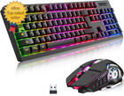 Wireless Rgb Gaming Keyboard And Mouse - Rechargeable Rgb Backlit