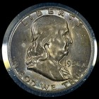 1956 Franklin Half Dollar     Anacs Ms-63-fbl     50c Coin Full Bell Lines    trusted   