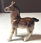 Vintage Japan 1950s 4  Porcelain China Horse Figurine Brown   White Equestrian