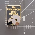 Phantom Of The Opera Mask Rose Broadway Musical Theater Enamel Pin  1988 Rug Vtg