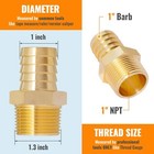 1-inch Npt Brass Hose Barb Fittings 1   Npt Male Thread To 1   Barbed Air Hos   