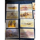 Lot Of 16 Vintage Charles M  Russell Indian Native American Postcards Ok