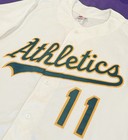 Game Worn Oakland Athletics Authentic 80s-90s Vintage Rawlings Milb Jersey 48