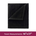 Salon Towels 100  Cotton Towel Pack Of 24 Black Spa Towel In 16x27 Inches 