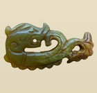 Old Hand Carved Chinese Jade Dragon Pendant Openwork Ancient Style Jade Amulet