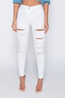 Women s High Waist Ripped Denim Jeans Pants Stretchy Skinny Jeggings Trousers