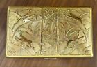 Never Used Elgin American Vintage Carryall  Compact With Leaping Gazelles Design