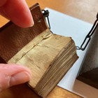 1900s David Bryce Miniature Bible  Chained Books  Wood Lectern
