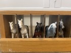 Lot Of Vintage 1988 Funrise Horses   Wooden Display