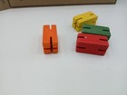 Vintage Sta-blox Wooden Blocks Toy Rainbow Set W  Box Made In Maine Usa Vintage