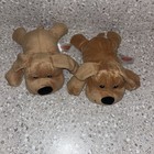 Melissa Doug Brown 2 Dogs Plush Lot Puppy 9 Inch Stuffed Animal Toys Twins
