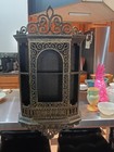 Vtg Homco Syroco Faux Rattan Sturdy Wall Curio Cabinet Shelf Bohemian Display