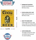 Desperate Enterprises Coors Golden Beer Vintage Tin Metal Signs Home D  cor