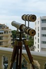 1915 Victorian Brass Telescope     14  Antique Nautical Spyglass With Wooden Tri