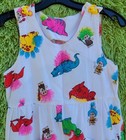 Vintage Russ Trolls Handmade Youth L xl Pocketed Dinosaur Overalls