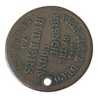 1863 New York Depot French Cognac Bitters Civil War Era Store Card Coin Token