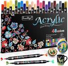 48 Colors Acrylic Paint Markers Pens Set  24 Pack Acrylic Paint Pens With Dua   