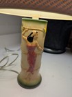 Rare Tommy Bahama Hula Dancer Ceramic Table Lamp Tropical Tiki Paradise Lady 16 