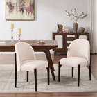 Set Of 2 Modern Upholstered Dining Chair With Solid Wooden Frame For Dining Room