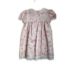 Vintage Good Lad Floral Pink Lace Collar Dress Girls Size 4t