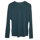 Segments 100  Merino Wool Base Layer Top Green Crewneck Womens Large Winter