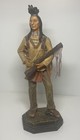 Vintage Native American Warrior Hunter Figurine Rifle 15 5    Southwestern Statue